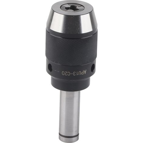 Mandrin de perçage intégré APU13‑C20, acier haute teneur en carbone, queue droite 20mm, capacité de serrage max 13mm (1/5)