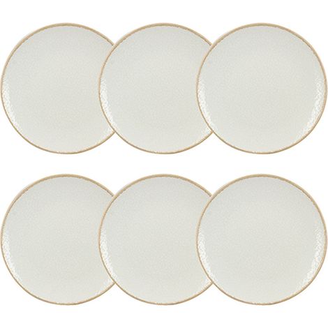 Lot de 6 assiettes desserts en porcelaine 20cm, NUANCE (1/5)