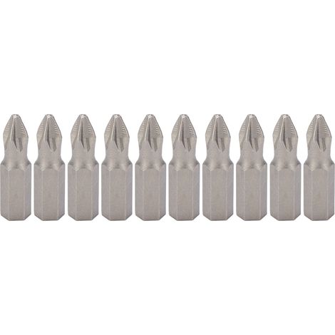 10 Pièces Embouts de Tournevis Cruciformes 25mm Acier Allié S2 Magnétiques Antidérapants pour Perceuse Électrique (1/5)