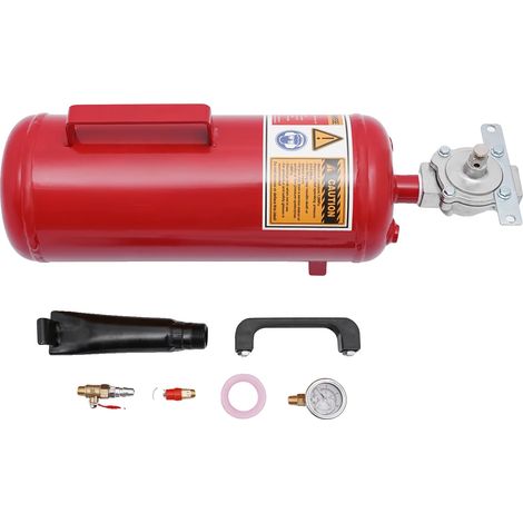 Compresor de neumáticos, capacidad de 8 litros, alta presión de funcionamiento, rojo. (1/2)