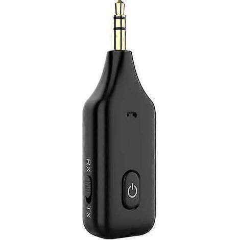 Adaptateur émetteur-récepteur Bluetooth 5.0 sans fil 2 en 1 avec prise jack 3,5 mm pour voiture, compatible avec les casques audio et les écouteurs mains libres (A2DP). (1/5)