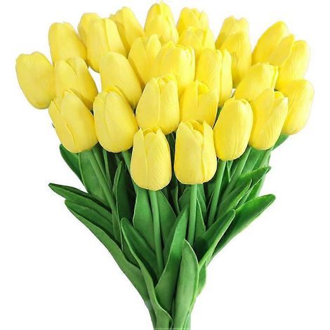 30 künstliche Latextulpen, ein realistisch wirkender Strauß künstlicher Tulpen zur Dekoration (1/5)