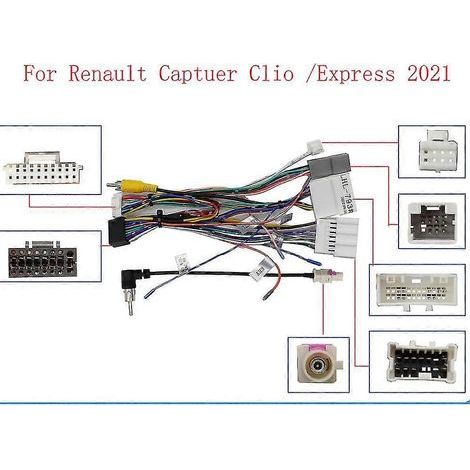Adaptateur CANbus 16 broches XP-XB-011 pour Renault Capturer Clio/Express 2021 avec faisceau de câbles et autoradio Android CANbus