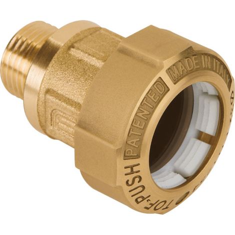 RACCORDO DRITTO MASCHIO IN OTTONE TOF-PUSH ø20X1/2   EFFEBI S.P.A.