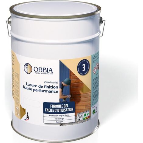 Lasure de fintion satinée thixotropée ObbiaTix Gel OBBIA - int-ext - bidon 2.5L - OBBIATIX 2.5L (1/3)