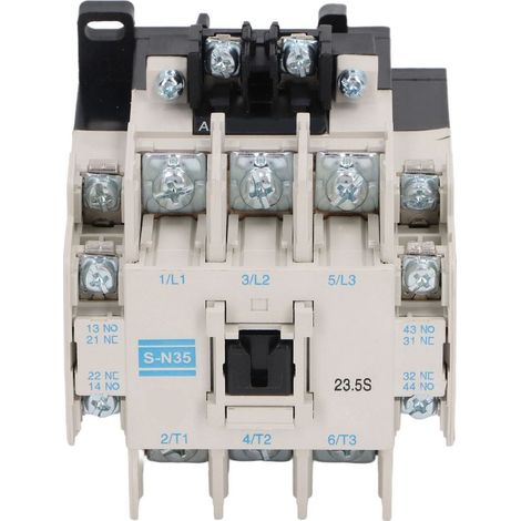 Contactor con carcasa de cobre-plata PC, 4 contactos NA/4 NC, electromagnético de 3 polos, 50/60 Hz, 60 A, 380 V (1/5)
