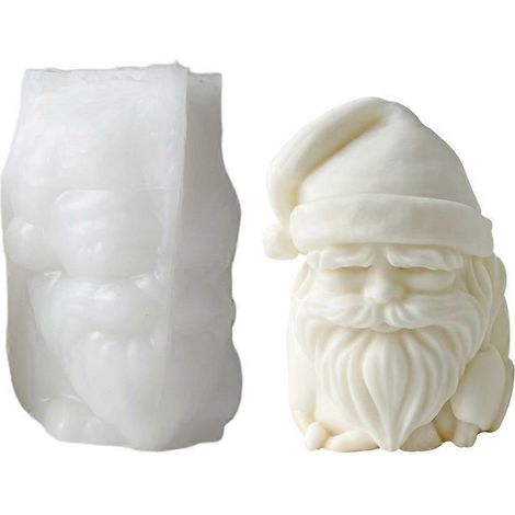 Silikon-Kerzenform in Weihnachtsmannform, Harzform für die Kerzenherstellung und andere kreative Hobbys.