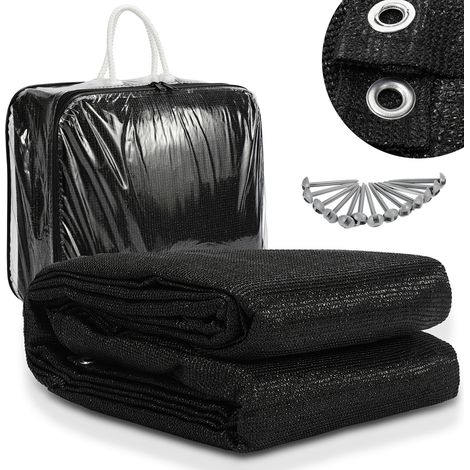 Wolketon Tapis de tente respirant 300x400CM, tapis de sol camping extérieur pour auvent et caravane Noir