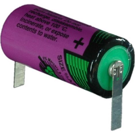 Tadiran Lithium 3,6V Batterie SL 761/T 2/3AA - Zelle, mit Lötfahnen U-Form