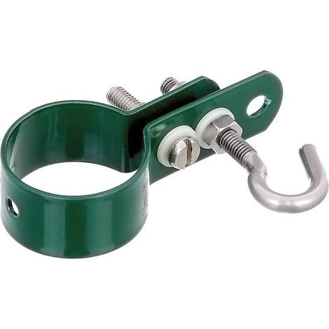 Abrazadera para poste alambrado arriostramiento.verde 38mm (por 10)