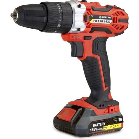 Taladro atornillador STAYER percutor 18v PBL 20 1822 PK (1/4)