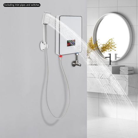 6500W Electric Water Heater with LED Display and Handheld Shower Mini Electric Instant Water Heater for Kitchen Bathroom Shower Hotel (1/5)