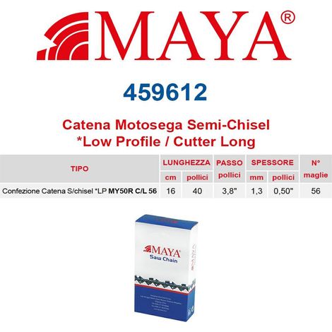 Catena confezionata LP 3/8&quot 1.3 mm - .050&quot 56 maglie senza antirimbalzo profilo Semi tondo lungo - 459612