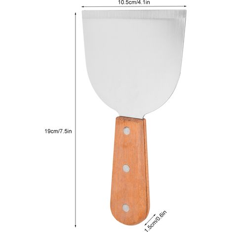 Pelle BBQ Premium avec manche bois + spatule gril, matériau stainless steel robuste et anticorrosion, set barbecue complet (éplucheur corn fork multicolore), taille 19 cm pour barbecue & cuisine (1/5)