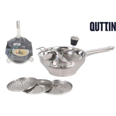pasapures acero inoxidable 20 cms con 3 discos desmontables,facil limpieza quttin