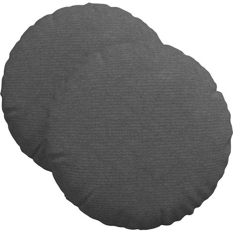 Maison Exclusive - Cojines para asiento 2 pcs Gris oscuro Ø 40 cm