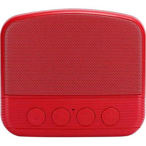 Enceinte Bluetooth sans fil légère et compacte avec mini caisson de basses portable pour téléphone portable et extérieur (rouge) (1/5)