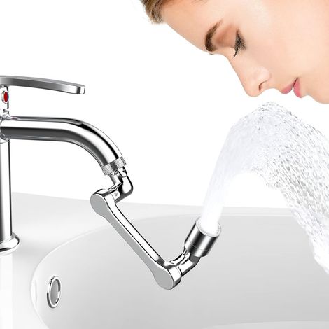 1080 Degrés Aérateur de Robinet, Mousseur Pivotant cuisine Filtre économiseur d'eau, 2 Modes adaptateur Pour robinets avec diamètre de filetage male de 20/22/24mm (1/5)