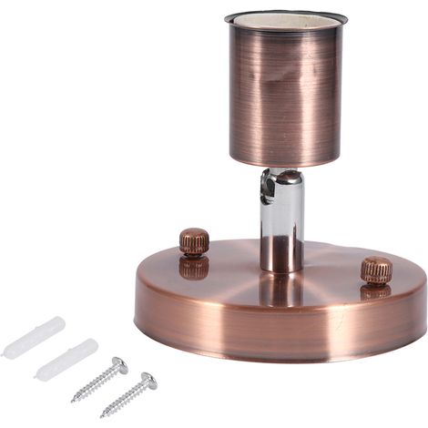 Support mural rouge bronze orientable 180° pour ampoule E27, style vintage industriel, lampe de plafond moderne, douille rotative.