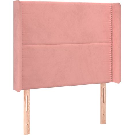 Maison Exclusive - Tête de lit avec oreilles Rose 83x16x118/128 cm Velours (1/5)