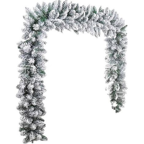Guirlande De Noël En Plastique - 180 cm - Vert - Pour Escaliers Cheminées Murs Portes - 1 Pièce (1/5)
