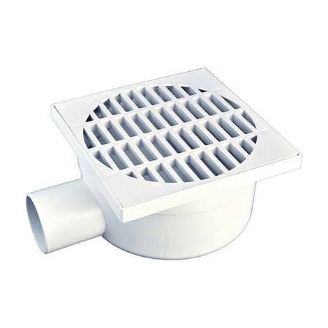 Gully mit seitlichem Abfluss 11,5 x 11,5 cm - Abfluss Ø 50 mm