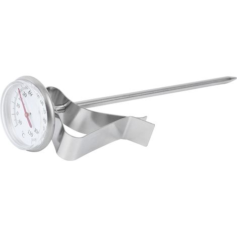 Verstellbares Hängethermometer für Kaffeeschaum mit Clip, Temperaturanzeige, Küchenhelfer, kurze Ausführung (1/4)