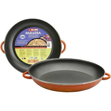 Ibili Padella per Paella Argento 34 cm Acciaio Emaille