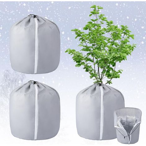 Housse D Hivernage Plante - Tissu Oxford + Feuille Aluminium - Pour Protection Contre Gel Vent Neige - 50x45 cm - 2 Pièces (1/5)