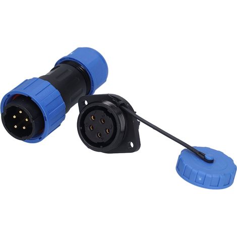 Connecteur d'alimentation aéronautique étanche IP68, bride de connexion pour prise et fiche, 250 V, 6-12 mm, LP20 (5 broches) (1/5)
