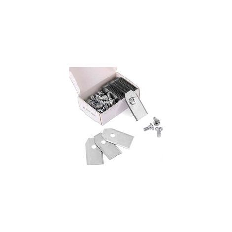 lames de rechange en titane  pour tondeuse robot Husqvarna Automower Gardena  avec carbure de titane  vis incluses (Jeu de 18 Argent)