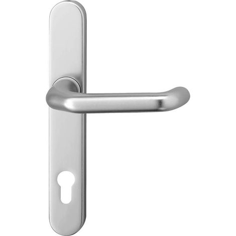 EDI Drückergarnitur mit Langschild Kronos 1300/0035, Aluminium (1/2)