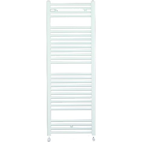 Zehnder – Radiateur sèche-serviettes blanc AURA – Dimensions 500 x 1217 mm – Raccordement centré 50 mm – Design épuré pour espaces restreints