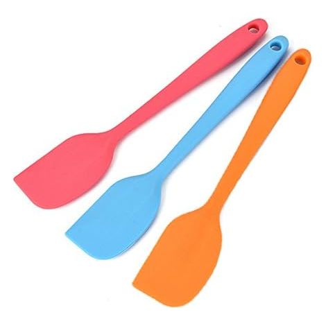 Spatules en silicone, petites spatules en caoutchouc avec noyau en acier inoxydable massif, conception monobloc, résistantes à la chaleur, antiadhésives et flexibles, idéales pour mélanger, cuisiner e (1/5)