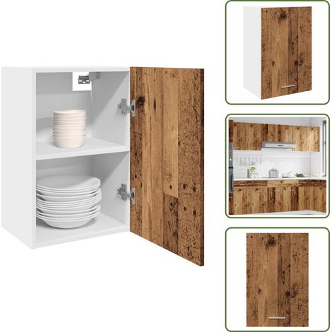 vidaXL Armoire suspendue vieux bois 40x31x60 cm bois d'ingénierie (1/5)