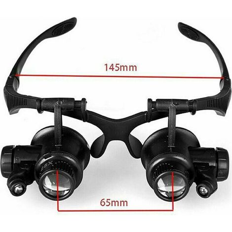 Loupe frontale 25x avec lentille 8 et éclairage intégré (1/4)