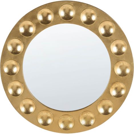 Wall Mirror with Iron Frame Roun Wall Piece Gold Anhelo (1/5)