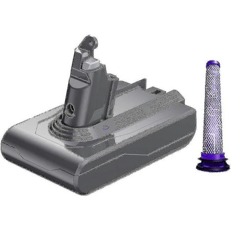 Compatible avec la batterie Dyson V6 21,6 V DC62, accessoires pour aspirateur sans fil, compatible avec les modèles V6, SV04, SV03, DC58, DC59, DC61 et DC74. (1/5)