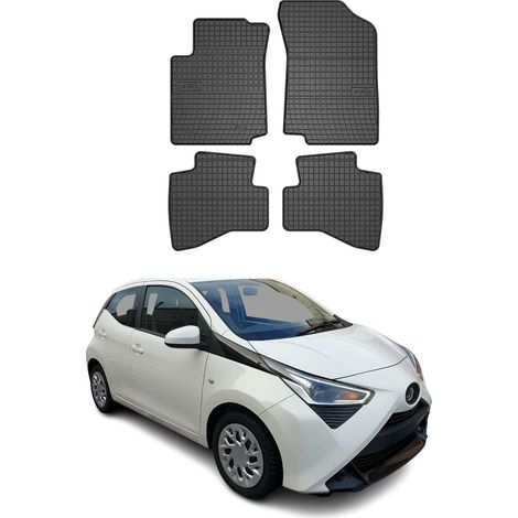 OMAC Tapis de Sol Compatible avec Toyota Aygo II 2014-2023 Noir Caoutchouc (1/5)
