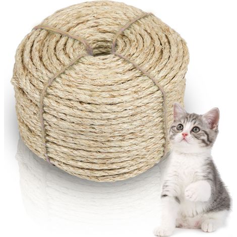 Corda di sisal Corda naturale Albero di gatto naturale Albero di gatto da esterno5000x0.6cm (1/5)