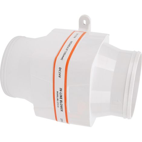 4-Zoll-Bilgenlüfter (270 CFM), wasserdicht, 24 V DC, Inline-Elektrolüfter für Boote, weiß, wasserdichter Motor (1/5)