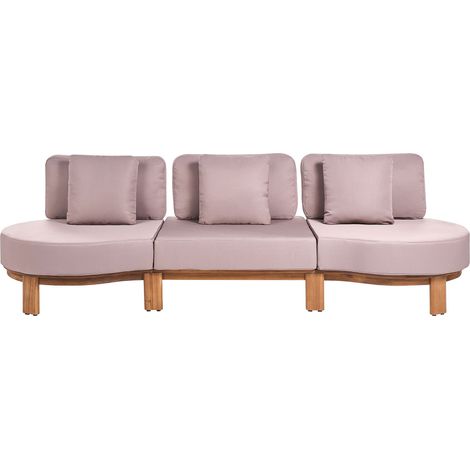 Gartensofa 3-Sitzer ARZELLO Akazienholz Hellbraun (1/5)