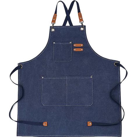 (bleu)tablier De Cow-boy De Avec Poches Pour Coiffeur, Peintre, Jardinier, Styliste De Coiffure Pour Femme Et Homme