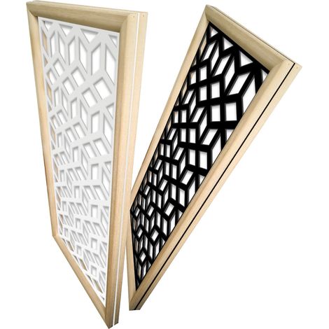 CUBO - Moduli Decorativi in Legno e PVC - Colore: bianco - Misura: 47x94 cm (1/4)