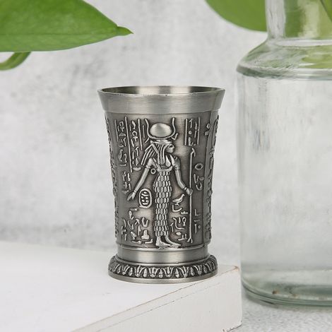 Verre à vin style rétro, petit verre, verre original, verre à cocktail personnalisé, verre à une gorgée, couleur étain antique