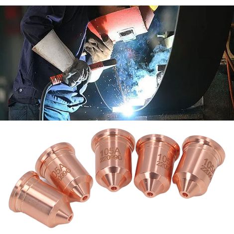 Convient aux consommables de torche de découpe plasma PMX 65/85/105/125A, buses de soudage et de découpe, une boîte de 5 pièces, 220990, tête de buse 105A. (1/5)