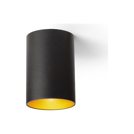 Faretto cilindrico CONNOR da soffitto nero/oro 230V LED GU10 10W