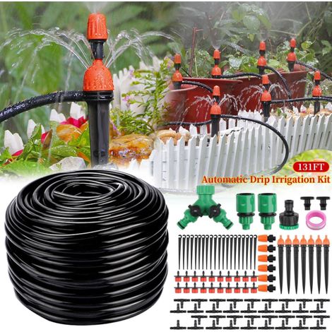Kit di irrigazione a goccia regolabile fai da te/set di irrigazione a goccia/irrigazione di vasi da fiori/dispositivo di irrigazione automatico per fiori (1/4)