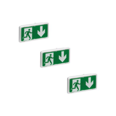 Legrand - BAES d'u00e9vacuation ECO1 standard u00e0 LEDs 45lm-1h plastique IP43-IK07 SATI Autodiag - 062525x3 (1/5)