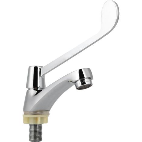 Robinet d'eau froide à poignée longue G1/2 pour lavabo médical de laboratoire ou hôpital